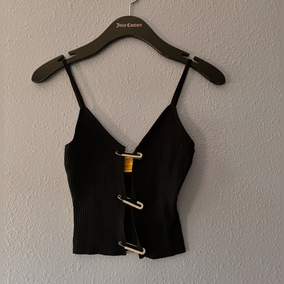 Safety Pin Crop Top - Picture 1 of 5